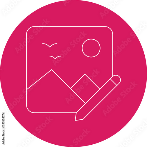 Edit Image single vector illustration icon