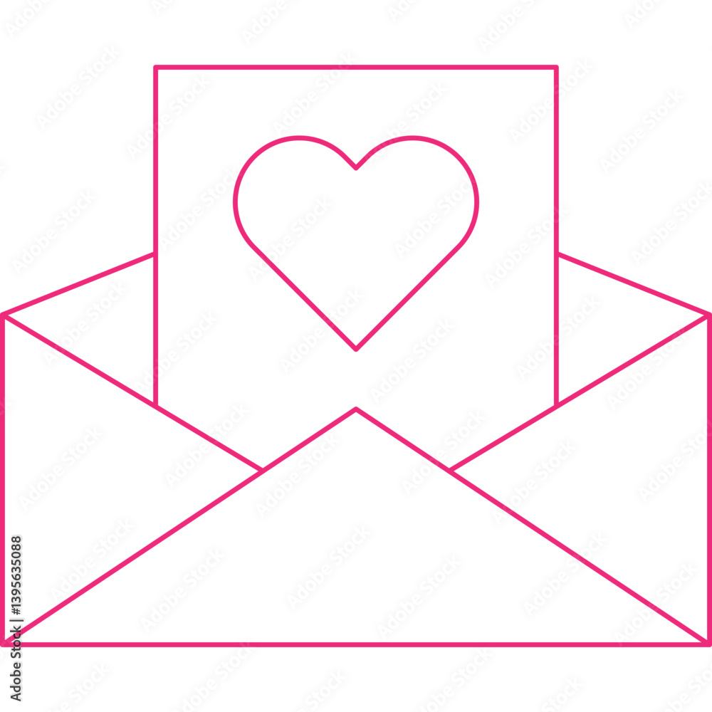 Favorite Mail single vector illustration icon Favorite Mail single vector illustration icon