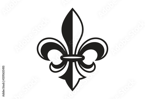 Black Fleur de lis Icon vector illustration