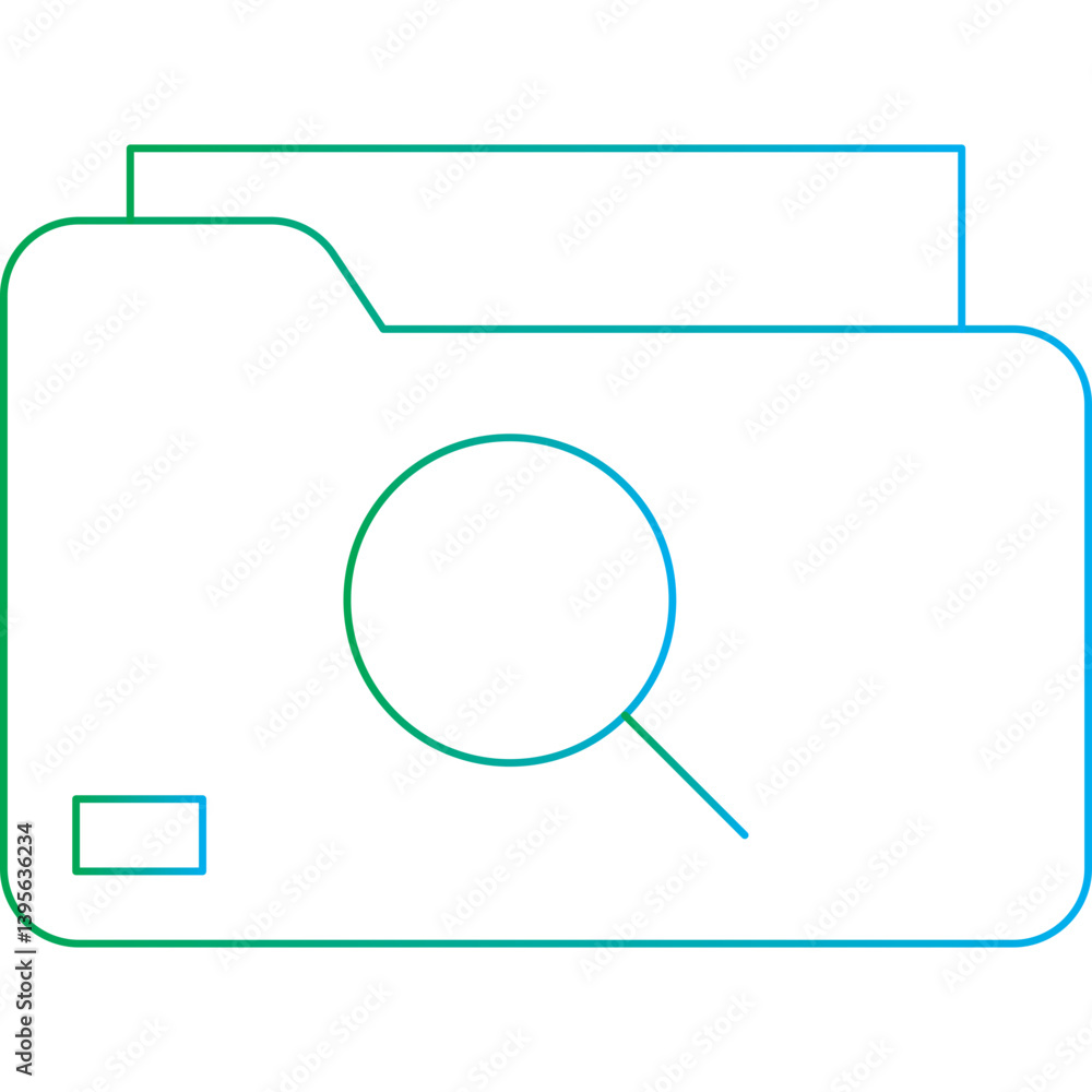 Search Folder single vector illustration icon Search Folder single vector illustration icon