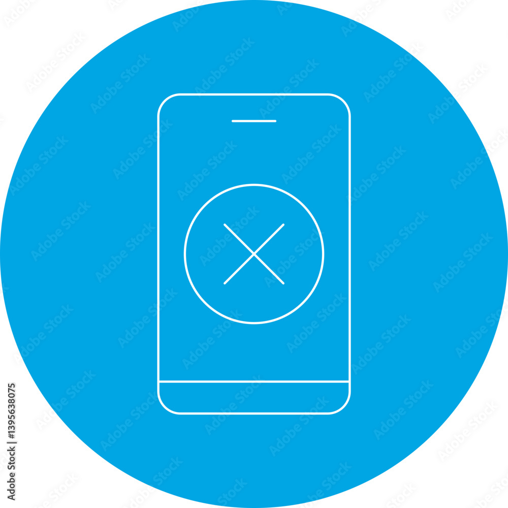 Invalid Device single vector illustration icon Invalid Device single vector illustration icon