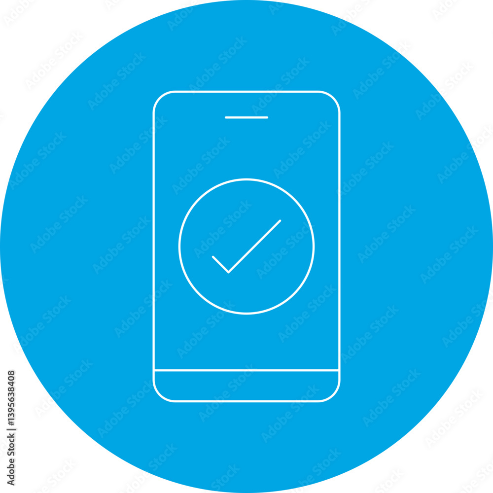 Valid Device single vector illustration icon Valid Device single vector illustration icon