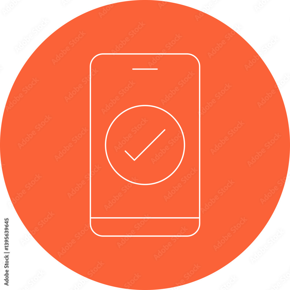Valid Device single vector illustration icon Valid Device single vector illustration icon