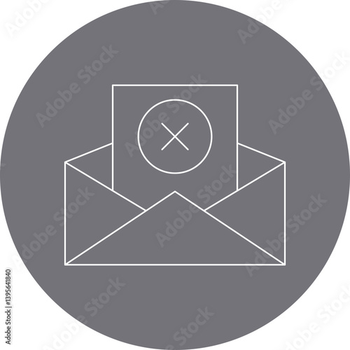 Delete Envelop single vector illustration icon