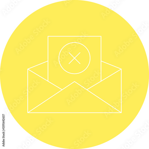 Delete Envelop single vector illustration icon