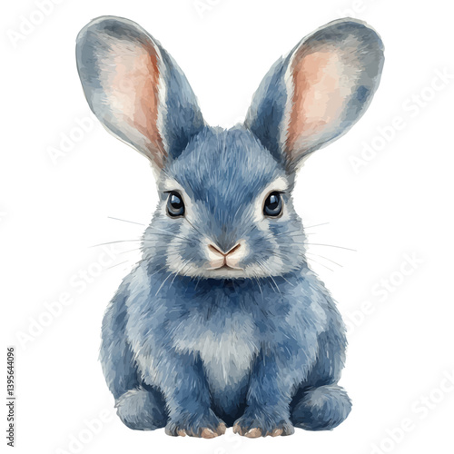 Greater bilby, watercolor illustration, isolated on a white background.

