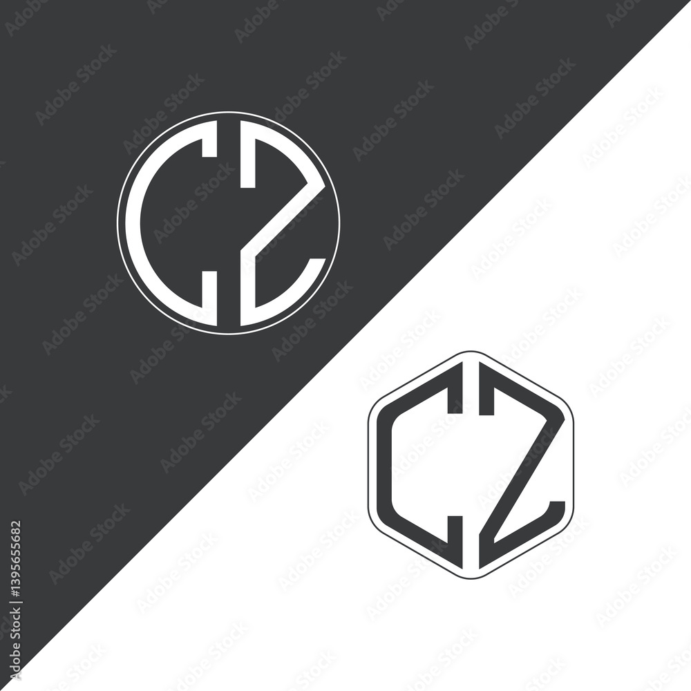 initial monogram logo With Circle and Polygon shape creative logo design.
initial monogram logo With Circle and Polygon shape creative logo design.