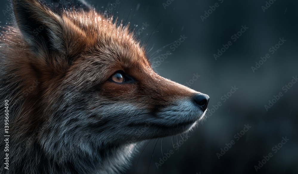 a close up of a red fox's face in the rain, with a blurred background The resolution of the image is 1920x1200, making it suitable for use as a desktop wallpaper