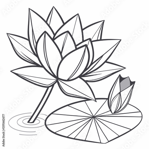 Origami-style lotus symbol with clean paper folds