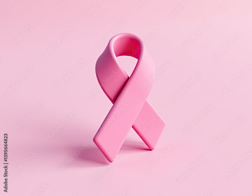 Pink Ribbon Symbol for Breast Cancer Awareness