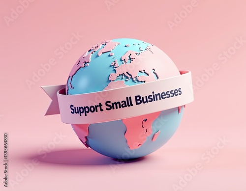 Obraz na płótnie Support Small Businesses Global Initiative Concept w salonie