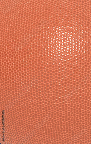 Basketball ball leather texture with bumps pattern background. Sports theme banner backdrop. Orange rubber pebbles grain dots texture.