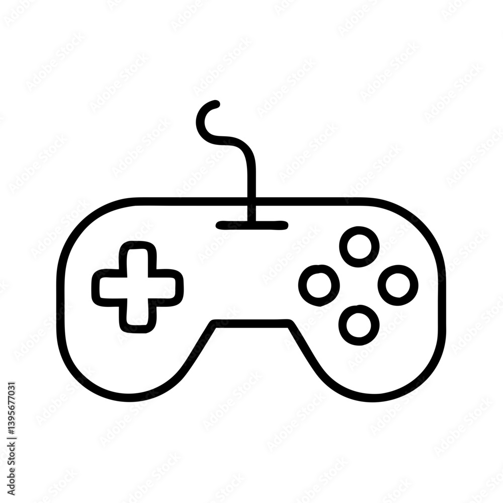 Game controller vector icon for console gaming and entertainment design element use Game controller vector icon for console gaming and entertainment design element use
