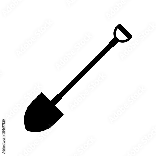 Hand plow silhouette illustration