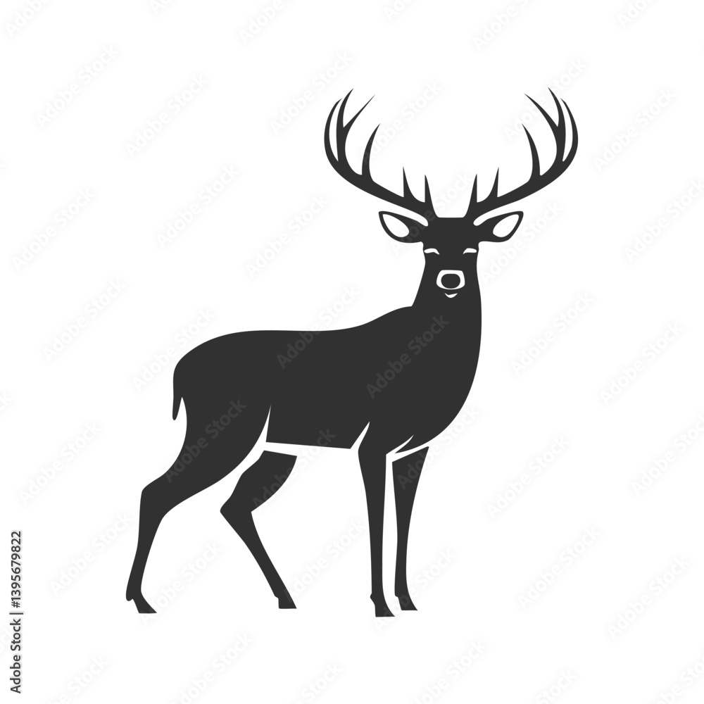 Obraz premium deer silhouette vector