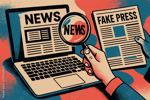 Exposing misinformation through journalism concept: fake news versus authentic reporting