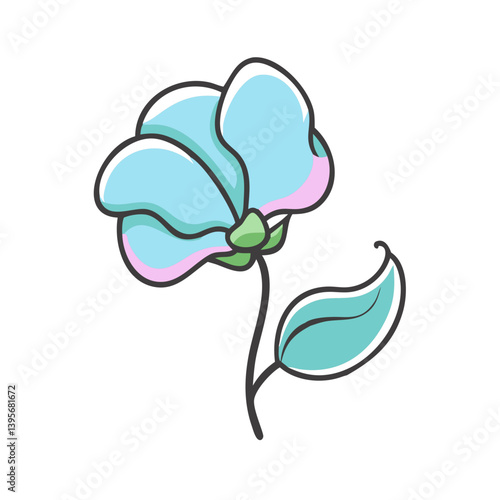 sweet pea flower icon, sweet pea flower vector illustration-simple illustration of sweet pea flower, perfect for sweet pea flower logos and icons