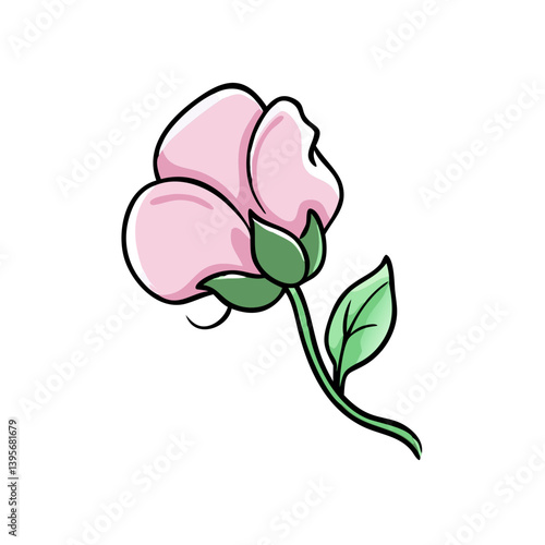 sweet pea flower icon, sweet pea flower vector illustration-simple illustration of sweet pea flower, perfect for sweet pea flower logos and icons