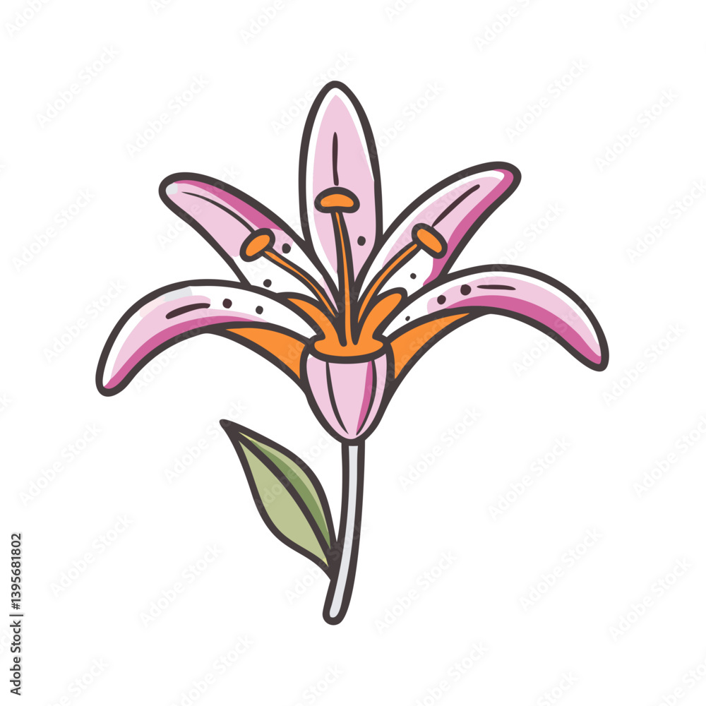 Naklejka premium toad lily flower icon, toad lily flower vector illustration-simple illustration of toad lily flower, perfect for toad lily flower logos and icons
