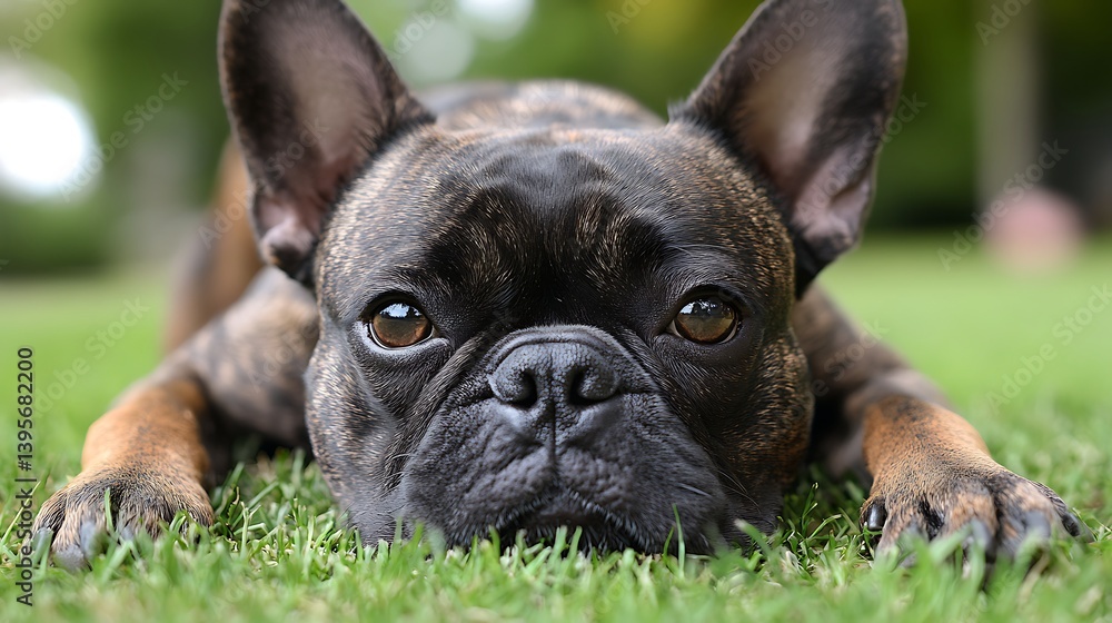 French Bulldog in Grass French Bulldog in Grass