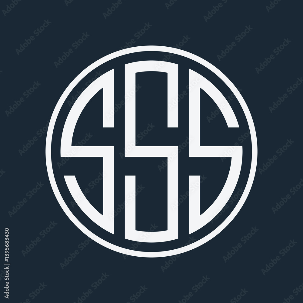 initial monogram logo with circle style design initial monogram logo with circle style design