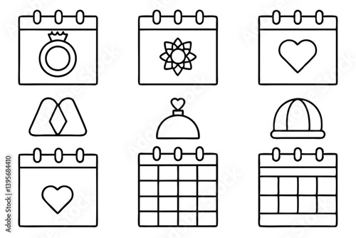 Containing Wedding Bliss in Detailed Line Art