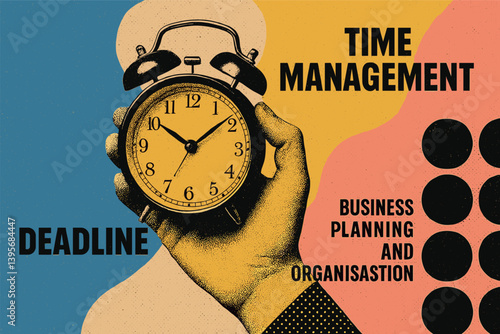 Time management and deadline concept for business planning and organization design