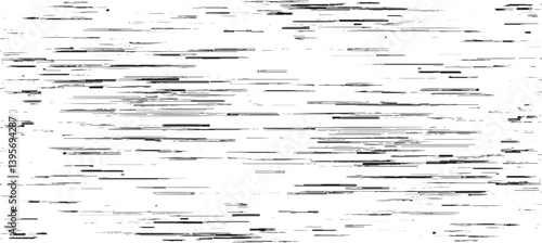 Monochrome texture composed of irregular graphic elements. Distressed uneven grunge background. Abstract vector illustration. Overlay for interesting effect and depth. Isolated on white background.