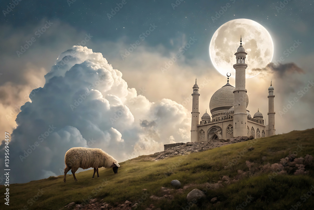 Fototapeta premium Cows for sale faces Eid al Adha