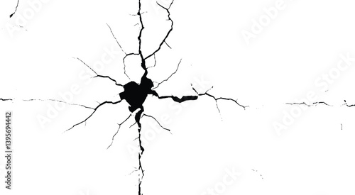 Vector grunge overlay texture. Black and white background. Abstract monochrome image includes a faded effect in dark tones