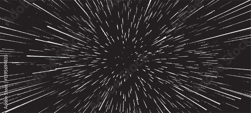 Circular starburst explosion texture. Distressed uneven grunge background. Abstract vector illustration. Overlay to create interesting effect and depth. Isolated on white background.