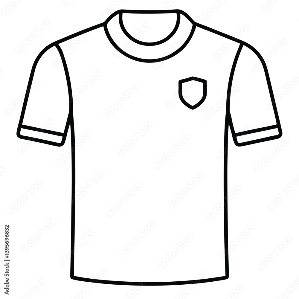 Soccer jersey isolated on a white background