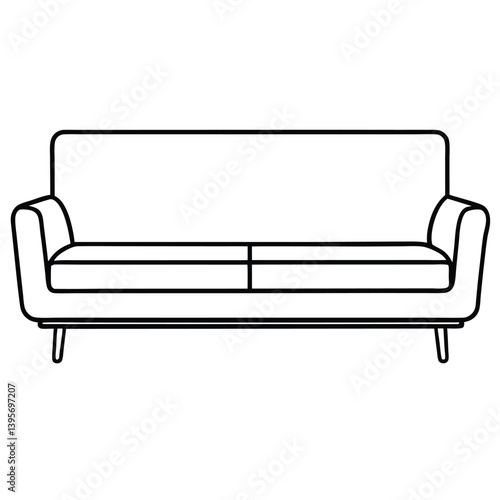 Obraz na płótnie Sofa isolated on white background w salonie