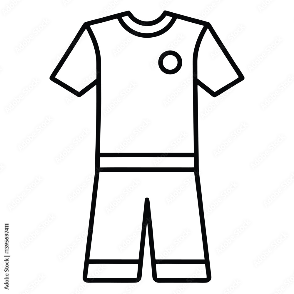 soccer uniform isolated on a white background