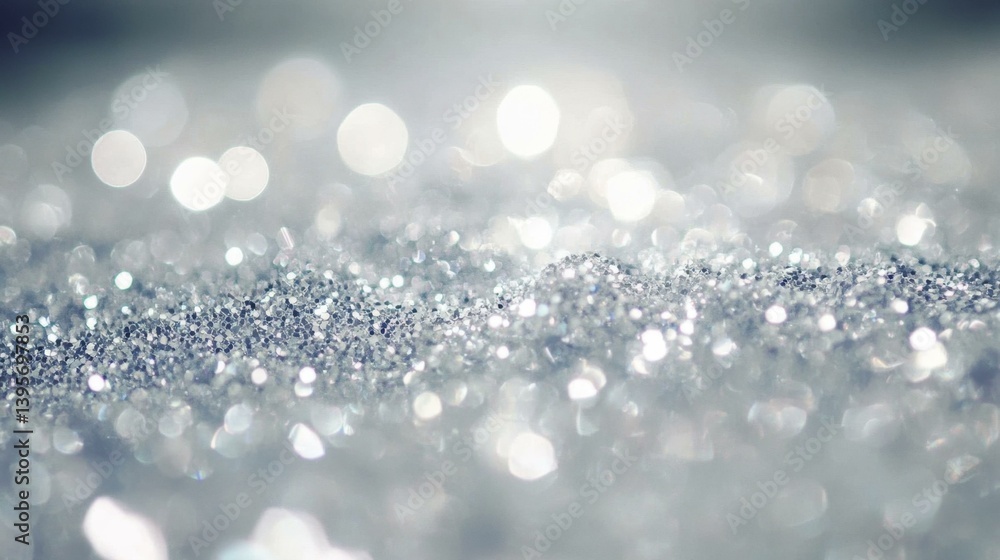 Sparkling Silver Glitter Shimmer Texture - Festive Celebratory Bokeh Light Effect Sparkling Silver Glitter Shimmer Texture - Festive Celebratory Bokeh Light Effect