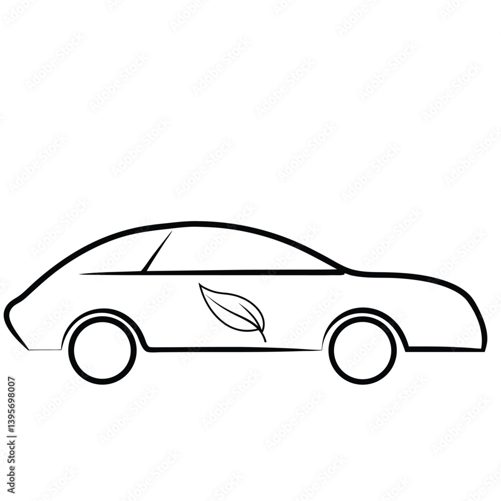Electric Car vector isolated on a white background