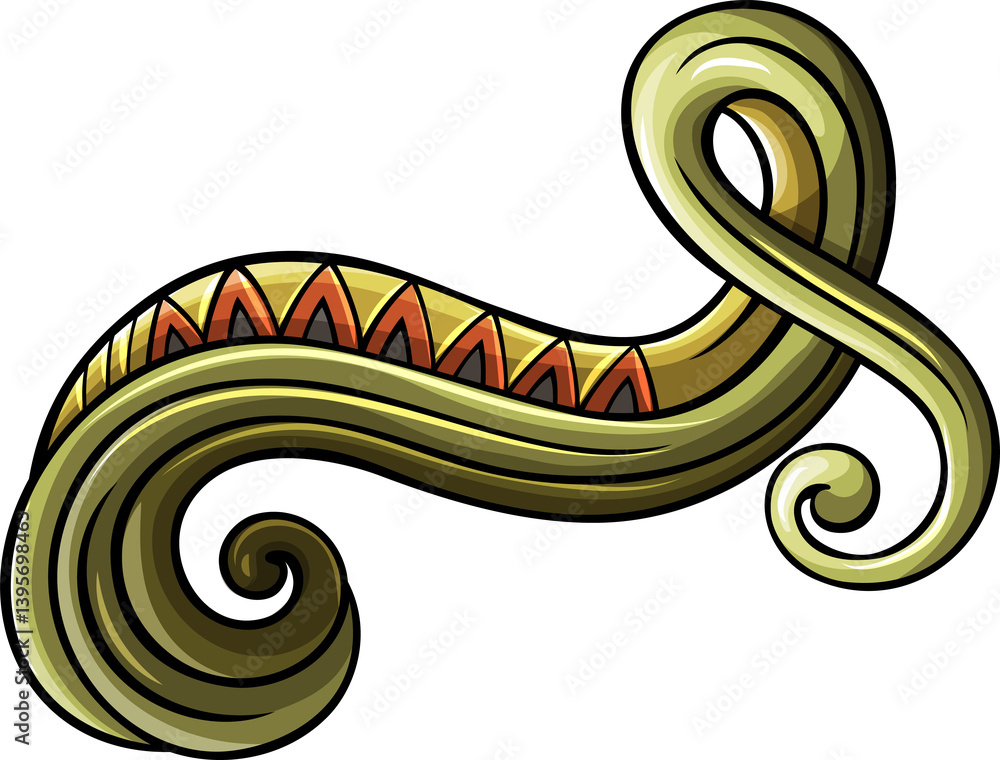 Obraz premium Cartoon decorative curl
