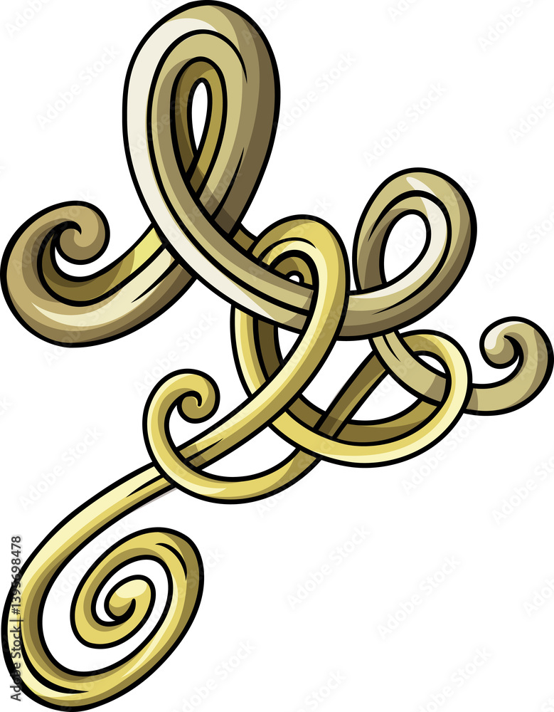 Obraz premium Cartoon decorative curl