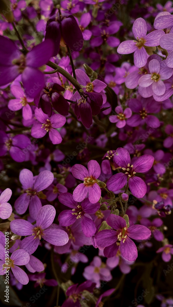 Close-up of vibrant purple flowers in full bloom Close-up of vibrant purple flowers in full bloom