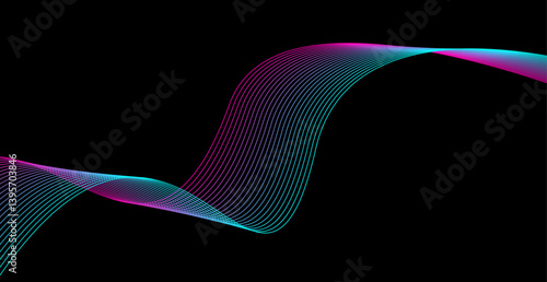 sfondo, linee sottili, curva, linee curve, onda, sfondo nero, forma astratta