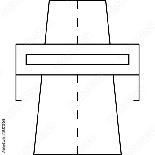 Highway single vector illustration icon