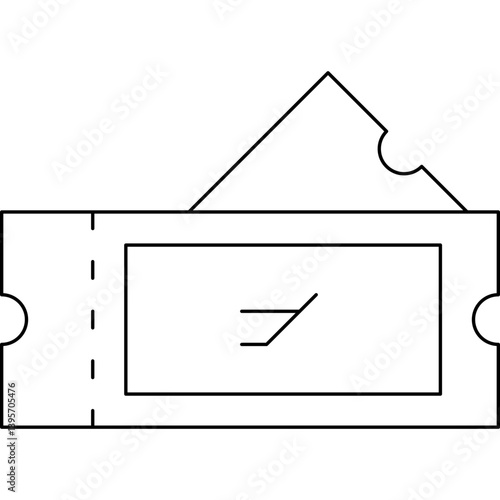 Plane Tickets single vector illustration icon