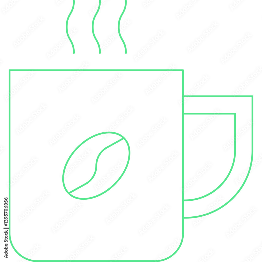 Obraz premium Coffee Cup single vector illustration icon