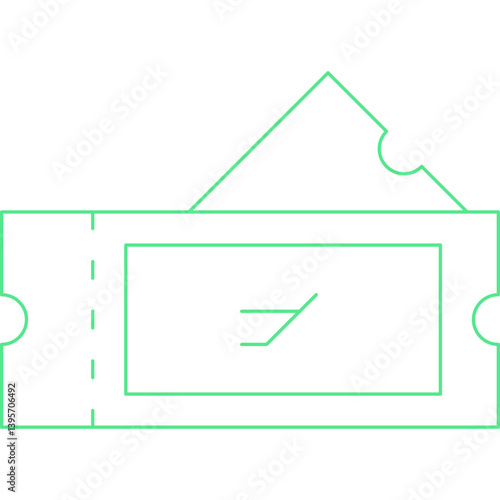 Plane Tickets single vector illustration icon