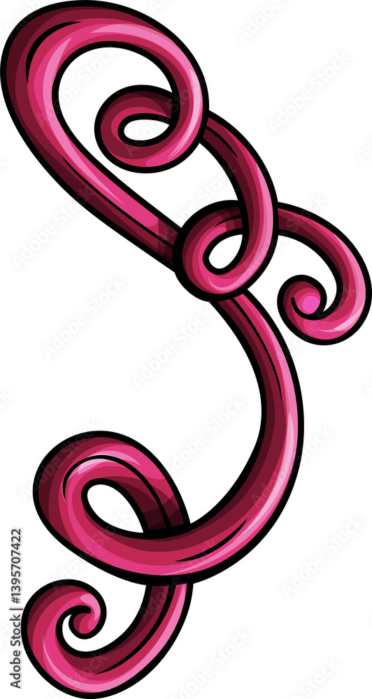 Obraz premium Cartoon decorative curl