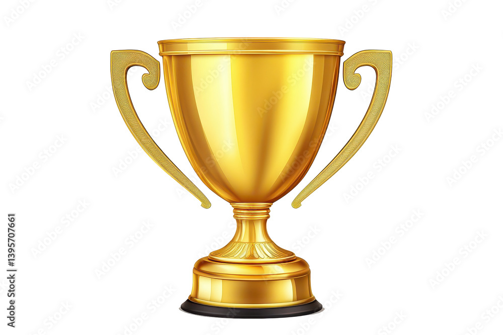 Golden Trophy Award Winning Success Achievement Prize isolated on transparent background Golden Trophy Award Winning Success Achievement Prize isolated on transparent background