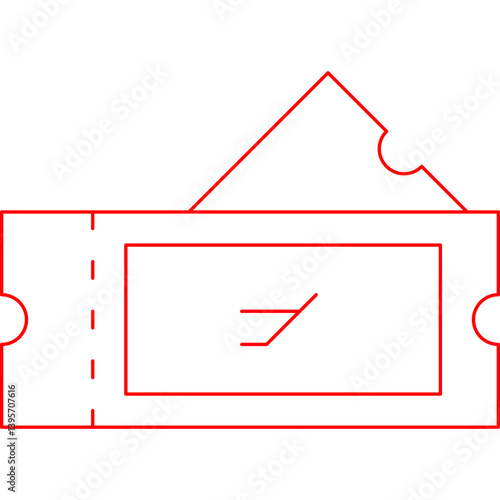 Plane Tickets single vector illustration icon