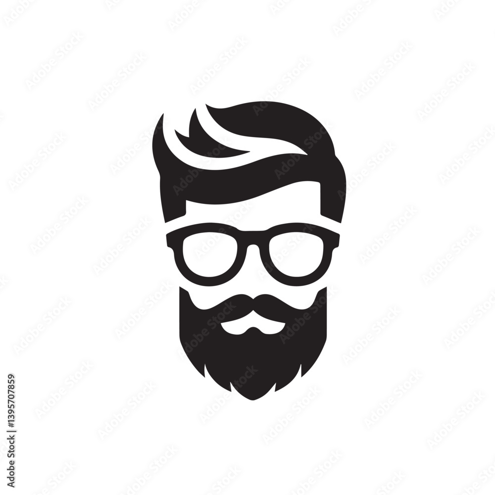 minimalist male face with beard and glasses
minimalist male face with beard and glasses