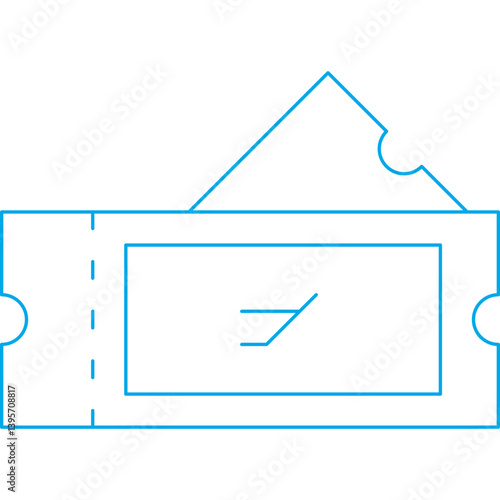 Plane Tickets single vector illustration icon