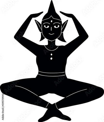 elf-doing-yoga---